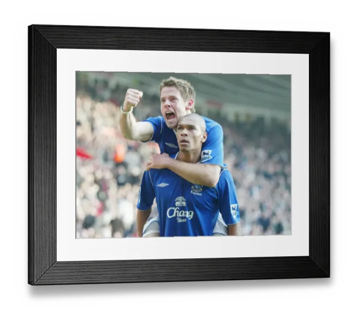 Framed Print : Everton's Dramatic Comeback: 2-2 Draw Against Southampton (06-02-05)
