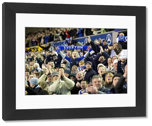 The Goodison crowd get behind their team