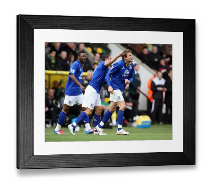Framed Print : Jelavic Scores the Opener: Tim Cahill's Emotional Congratulations at Carrow Road (Everton vs Norwich City, April 2012) Framed Print : Jelavic Scores the Opener: Tim Cahill's Emotional Congratulations at Carrow Road (Everton vs Norwich City, April 2012)