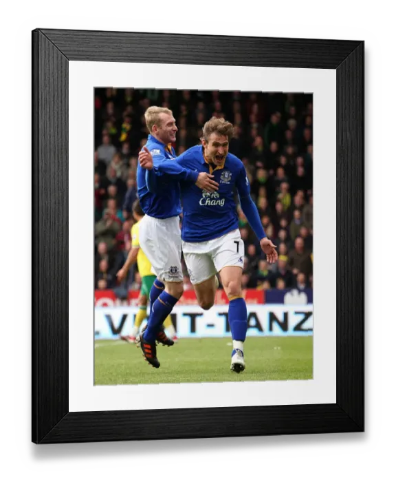 Framed Print : Everton's Jelavic Scores Brace: Norwich City 0-2 Everton (Barclays Premier League, 07 April 2012) Framed Print : Everton's Jelavic Scores Brace: Norwich City 0-2 Everton (Barclays Premier League, 07 April 2012)
