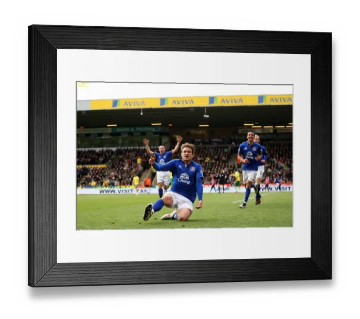 Framed Print : Jelavic's Brace: Everton's Victory Over Norwich City (07.04.2012, Barclays Premier League)