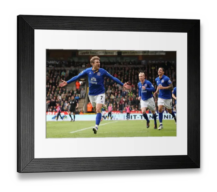 Framed Print : Jelavic Doubles: Everton's Thrilling Win Against Norwich City (07.04.2012, Barclays Premier League) Framed Print : Jelavic Doubles: Everton's Thrilling Win Against Norwich City (07.04.2012, Barclays Premier League)