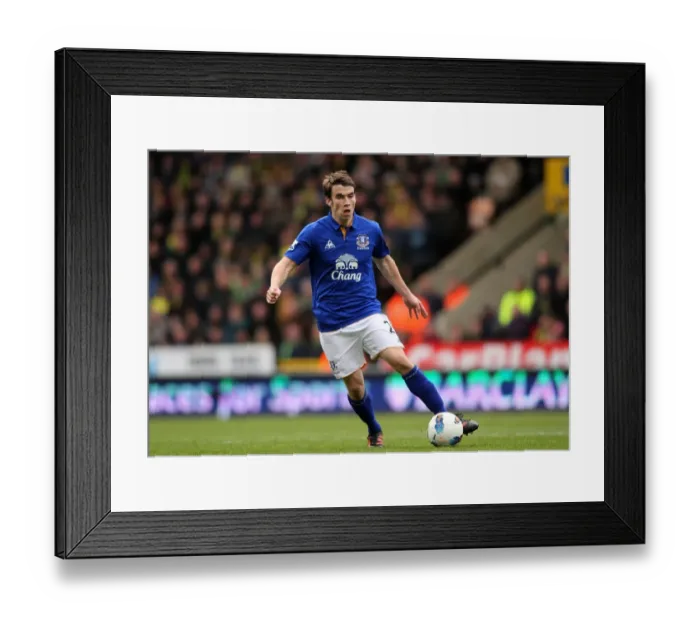 Framed Print : Seamus Coleman in Action: Everton vs. Norwich City, Barclays Premier League (07 April 2012)