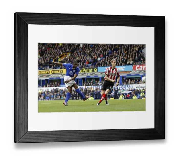 Framed Print : Anichebe's Brace: Victor Scores Everton's Fourth Goal vs. Sunderland (April 9, 2012) Framed Print : Anichebe's Brace: Victor Scores Everton's Fourth Goal vs. Sunderland (April 9, 2012)