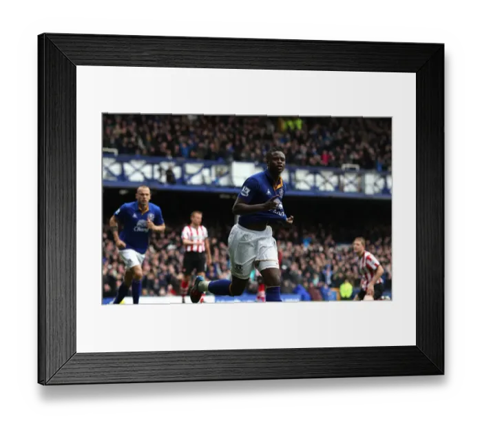 Framed Print : Magaye Gueye's Thriller: Everton's First Goal Against Sunderland in the Barclays Premier League (09 April 2012, Goodison Park) Framed Print : Magaye Gueye's Thriller: Everton's First Goal Against Sunderland in the Barclays Premier League (09 April 2012, Goodison Park)