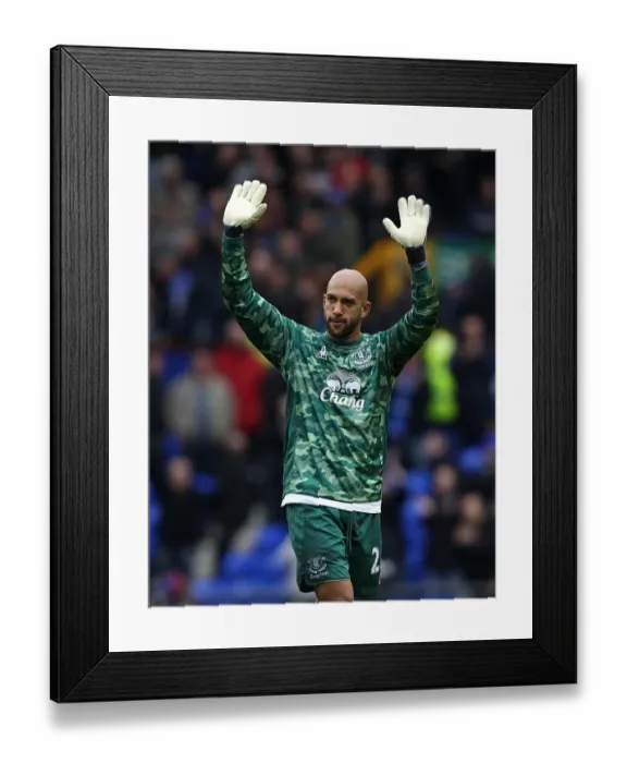 Framed Print : Tim Howard's Triumph: Everton's Victory Celebration vs. Sunderland (09 April 2012, Goodison Park) Framed Print : Tim Howard's Triumph: Everton's Victory Celebration vs. Sunderland (09 April 2012, Goodison Park)
