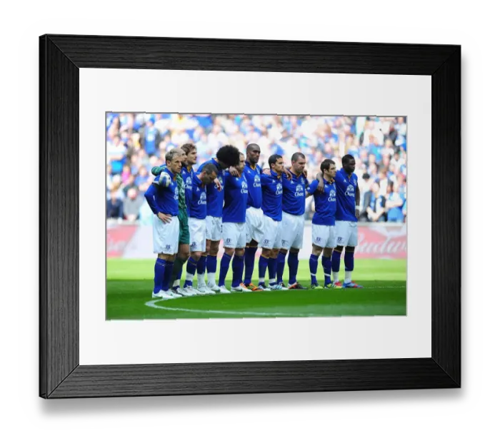 Framed Print : Everton Honors Hillsborough Victims: A Minute's Silence at the FA Cup Semi-Final vs. Liverpool (April 14, 2012) Framed Print : Everton Honors Hillsborough Victims: A Minute's Silence at the FA Cup Semi-Final vs. Liverpool (April 14, 2012)