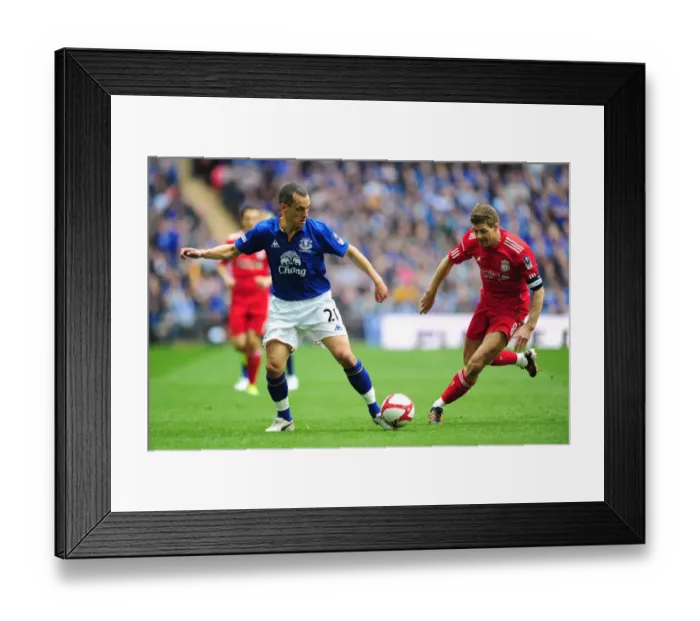 Framed Print : Osman Outwits Gerrard: Everton vs. Liverpool FA Cup Semi-Final Showdown at Wembley Framed Print : Osman Outwits Gerrard: Everton vs. Liverpool FA Cup Semi-Final Showdown at Wembley