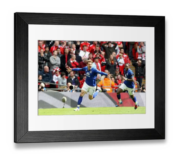Framed Print : Jelavic Strikes First: Everton's FA Cup Semi-Final Goal Against Liverpool at Wembley Framed Print : Jelavic Strikes First: Everton's FA Cup Semi-Final Goal Against Liverpool at Wembley