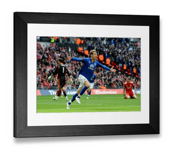 Framed Print : Everton's Jelavic Scores Thrilling Opener in FA Cup Semi-Final Against Liverpool at Wembley Stadium (April 14, 2012) Framed Print : Everton's Jelavic Scores Thrilling Opener in FA Cup Semi-Final Against Liverpool at Wembley Stadium (April 14, 2012)