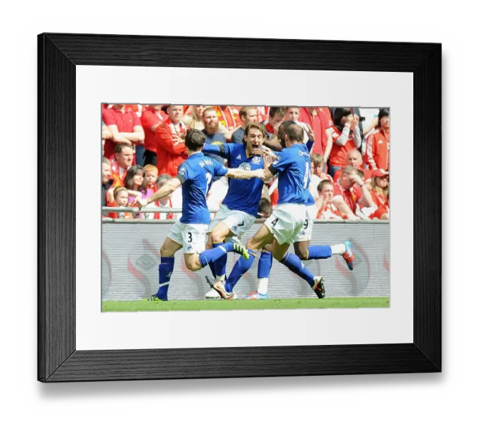 Framed Print : Jelavic Stuns Liverpool: Everton's FA Cup Semi-Final Goal at Wembley Framed Print : Jelavic Stuns Liverpool: Everton's FA Cup Semi-Final Goal at Wembley