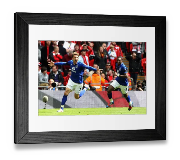 Framed Print : Jelavic Scores Stunner: Everton's FA Cup Semi-Final Opener Against Liverpool at Wembley Framed Print : Jelavic Scores Stunner: Everton's FA Cup Semi-Final Opener Against Liverpool at Wembley