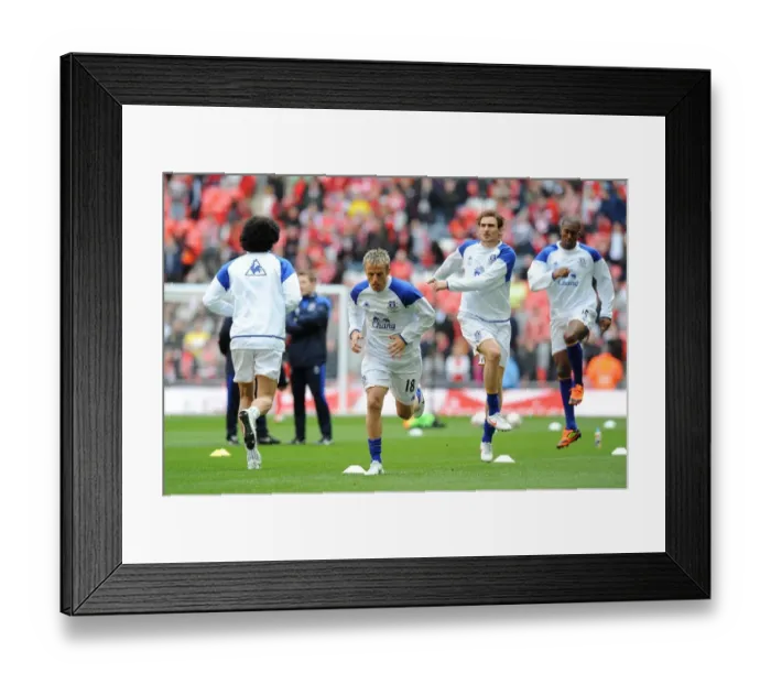 Framed Print : Everton FC at Wembley: Phil Neville and Team-Mates Gear Up for FA Cup Semi-Final Clash against Liverpool (April 2012) Framed Print : Everton FC at Wembley: Phil Neville and Team-Mates Gear Up for FA Cup Semi-Final Clash against Liverpool (April 2012)
