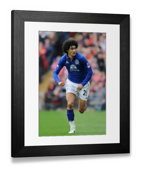 Framed Print : FA Cup Semi-Final Showdown: Marouane Fellaini and Everton Battle Liverpool at Wembley Stadium Framed Print : FA Cup Semi-Final Showdown: Marouane Fellaini and Everton Battle Liverpool at Wembley Stadium