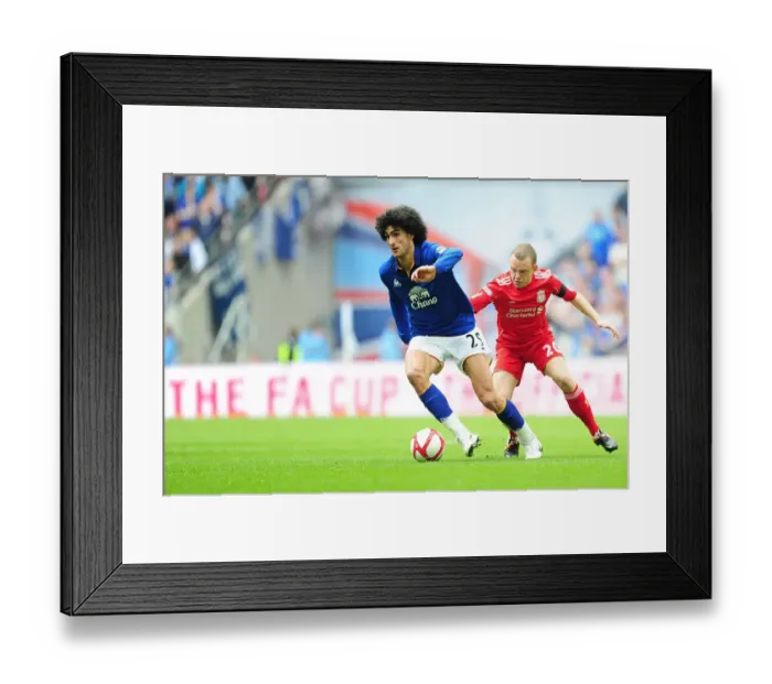 Framed Print : Fellaini Escapes Spearing: Thrilling FA Cup Semi-Final Showdown between Everton and Liverpool at Wembley Stadium Framed Print : Fellaini Escapes Spearing: Thrilling FA Cup Semi-Final Showdown between Everton and Liverpool at Wembley Stadium