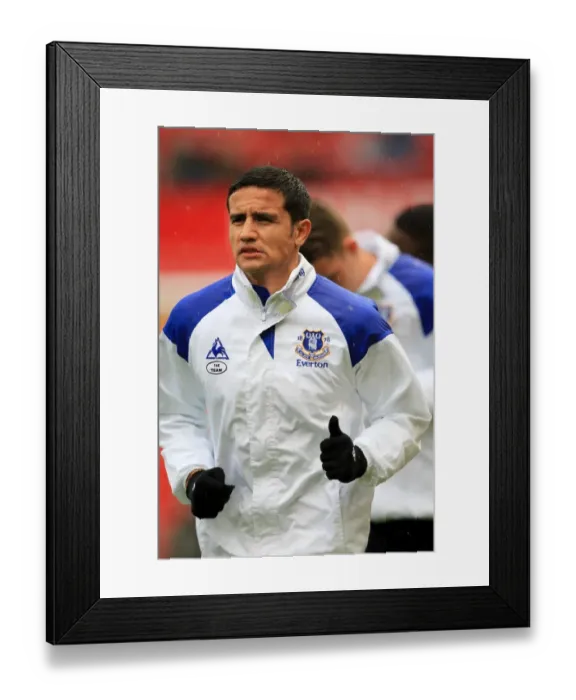 Framed Print : Tim Cahill's Thrilling Goal: Everton's Epic Comeback at Old Trafford (22 April 2012, Barclays Premier League vs. Manchester United)