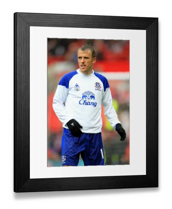 Framed Print : Phil Neville at Old Trafford: Everton vs Manchester United (2012) Framed Print : Phil Neville at Old Trafford: Everton vs Manchester United (2012)