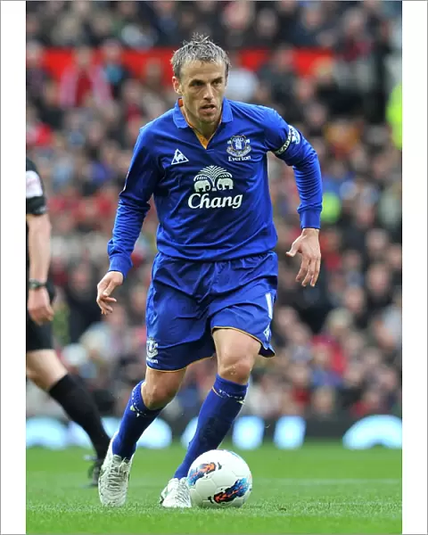 Phil Neville at Old Trafford: Everton vs Manchester United, Barclays Premier League (22 April 2012)