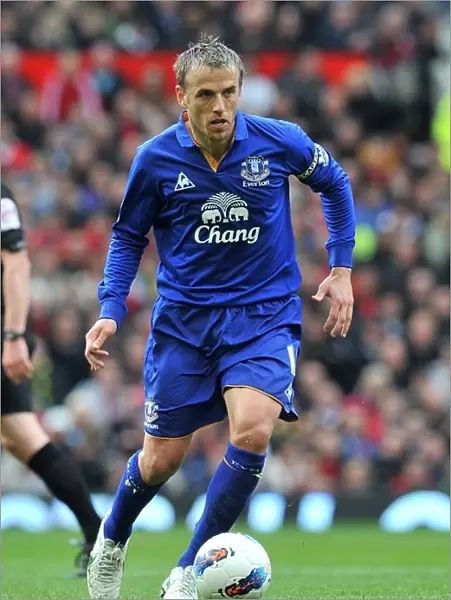 Phil Neville at Old Trafford: Everton vs Manchester United, Barclays Premier League (22 April 2012)