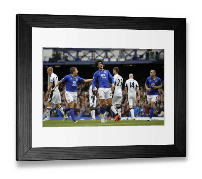 Framed Print : Everton's Unforgettable Double: Marouane Fellaini's Brace Seals Victory Over Fulham (28 April 2012, Goodison Park) Framed Print : Everton's Unforgettable Double: Marouane Fellaini's Brace Seals Victory Over Fulham (28 April 2012, Goodison Park)