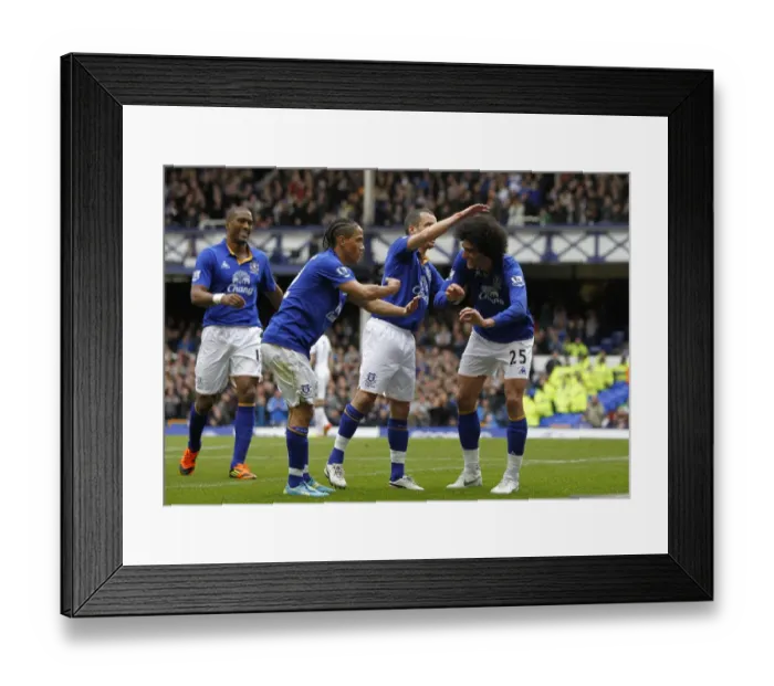 Framed Print : Everton's Unstoppable Teamwork: Fellaini and Pienaar's Unforgettable Goal Celebration (April 2012, Goodison Park) Framed Print : Everton's Unstoppable Teamwork: Fellaini and Pienaar's Unforgettable Goal Celebration (April 2012, Goodison Park)