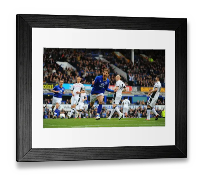 Framed Print : Jelavic Scores Penalty: Everton's Thrilling 1-0 Victory Over Fulham (Barclays Premier League, Goodison Park, 28 April 2012) Framed Print : Jelavic Scores Penalty: Everton's Thrilling 1-0 Victory Over Fulham (Barclays Premier League, Goodison Park, 28 April 2012)