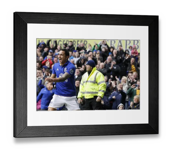 Framed Print : Tim Cahill's Four-Goal Onslaught: Everton's Triumph Over Fulham in the Barclays Premier League (28 April 2012, Goodison Park)