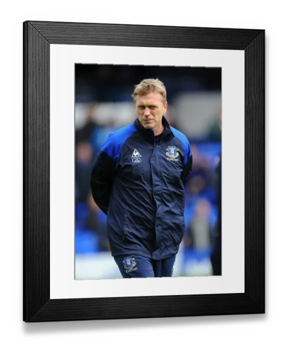 Framed Print : David Moyes Tactical Battle: Everton vs Fulham (BPL 2011-2012)