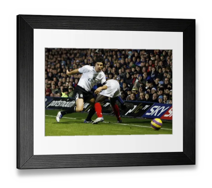 Framed Print : Nuno Valente Faces Off in Intense Barclays Premier League Clash at Fratton Park (December 1, 2007)