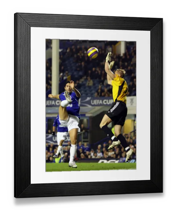 Framed Print : Last-Minute Heartbreak for Arteta: Everton's Thwarted Goal vs Zenit St. Petersburg, UEFA Cup 2007 Framed Print : Last-Minute Heartbreak for Arteta: Everton's Thwarted Goal vs Zenit St. Petersburg, UEFA Cup 2007