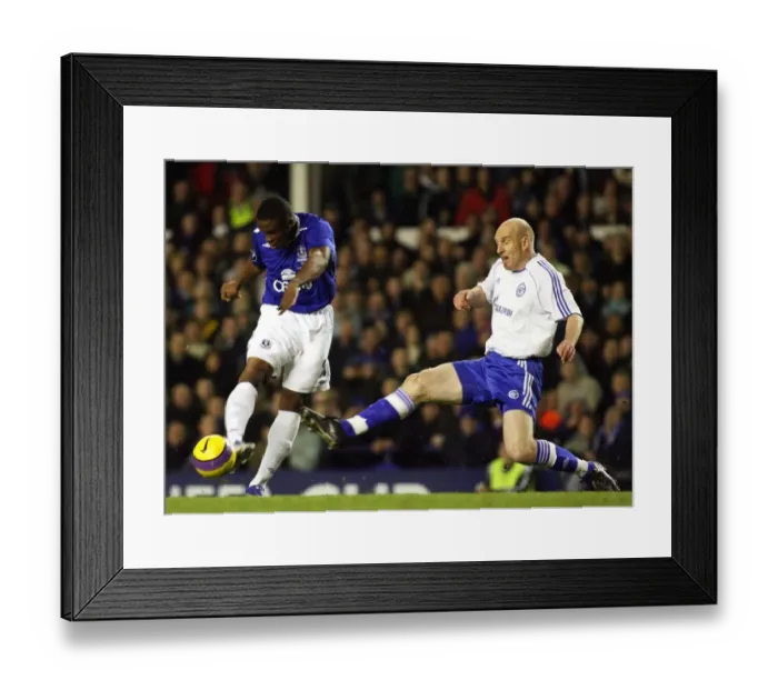 Framed Print : Anichebe vs. Hagen: Everton vs. Zenit St. Petersburg UEFA Cup Battle at Goodison Park, 2007 Framed Print : Anichebe vs. Hagen: Everton vs. Zenit St. Petersburg UEFA Cup Battle at Goodison Park, 2007