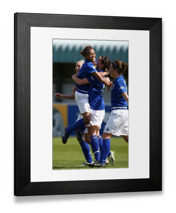 Framed Print : Everton Ladies Celebrate Gwen Harries Goal in FA WSL Action vs. Lincoln Ladies (06 May 2012) Framed Print : Everton Ladies Celebrate Gwen Harries Goal in FA WSL Action vs. Lincoln Ladies (06 May 2012)