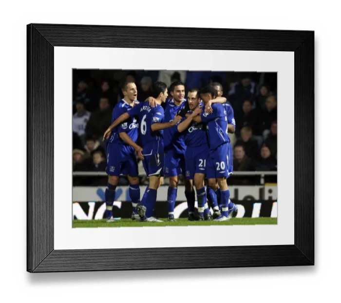 Framed Print : Football - West Ham United v Everton Carling Cup Quarter Final - Upton Park - 07 / 08 - 12 / 12 / 07 Leon Osman - Everton celebrates with team mates after scoring their first goal of the match Mandatory Credit: Action Images / Framed Print : Football - West Ham United v Everton Carling Cup Quarter Final - Upton Park - 07 / 08 - 12 / 12 / 07 Leon Osman - Everton celebrates with team mates after scoring their first goal of the match Mandatory Credit: Action Images /