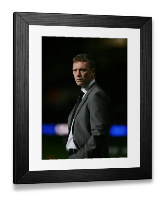 Framed Print : David Moyes, Everton Manager: Pre-Match at Carling Cup Quarterfinal vs West Ham United (2007)