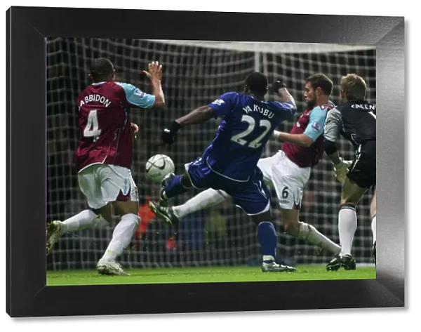 Yakubu Scores His Second: Everton's Victory in Carling Cup Quarterfinal vs. West Ham United (2007)