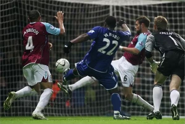 Yakubu Scores His Second: Everton's Victory in Carling Cup Quarterfinal vs. West Ham United (2007)