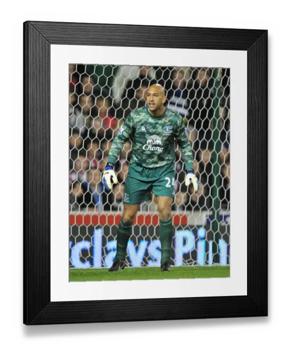 Framed Print : Everton's Tim Howard in Action: Premier League Battle at Britannia Stadium (01 May 2012) Framed Print : Everton's Tim Howard in Action: Premier League Battle at Britannia Stadium (01 May 2012)