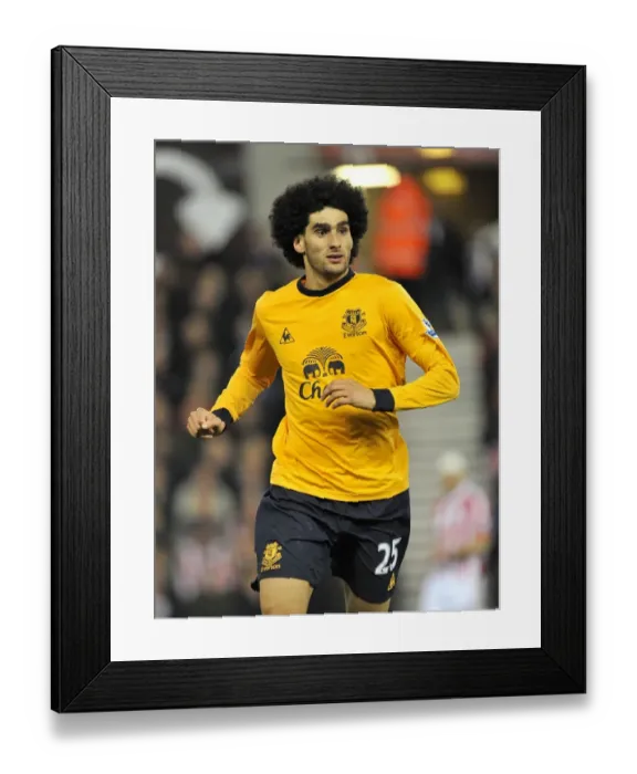 Framed Print : Marouane Fellaini Leads Everton Charge at Britannia Stadium: Everton vs. Stoke City, May 2012, Premier League