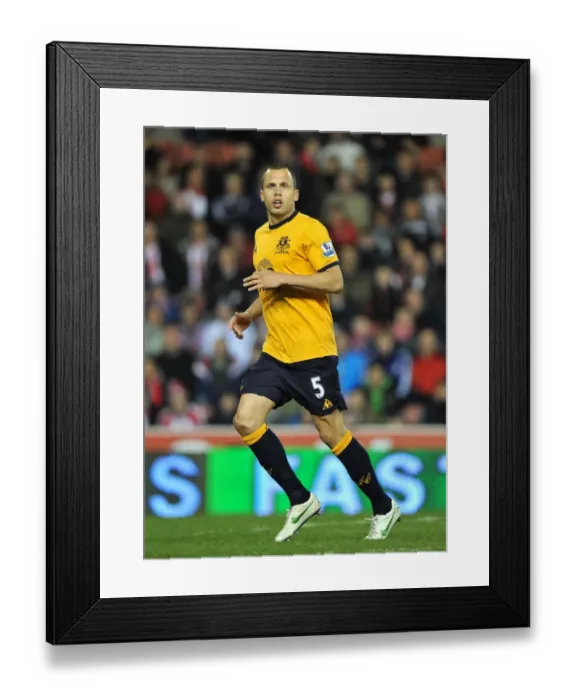 Framed Print : Heitinga in Action: Everton vs Stoke City, Premier League Showdown (01 May 2012, Britannia Stadium)