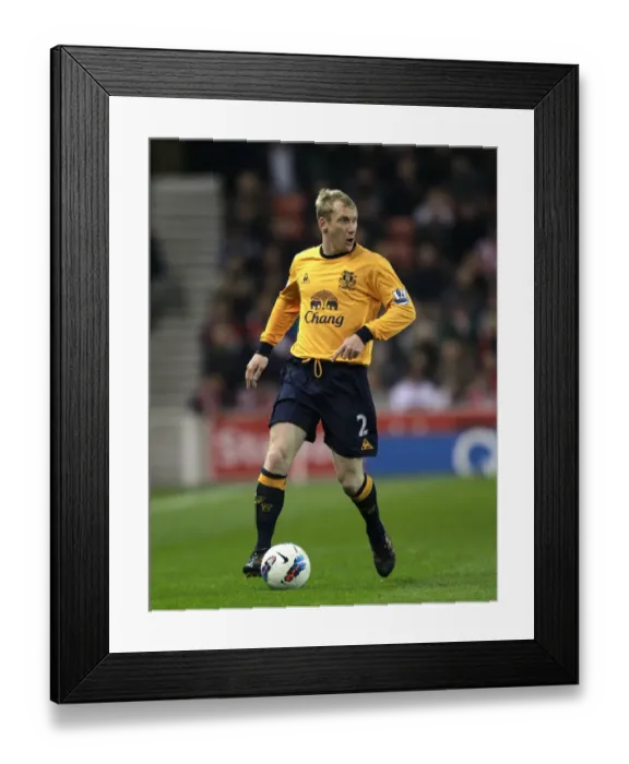 Framed Print : Tony Hibbert vs Stoke City: Everton's Defender Stands Firm at Britannia Stadium (01.05.2012)