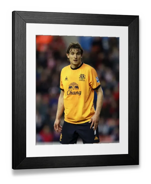Framed Print : Jelavic's Thrilling Goal: Everton's Triumph over Stoke City (BPL 2012)