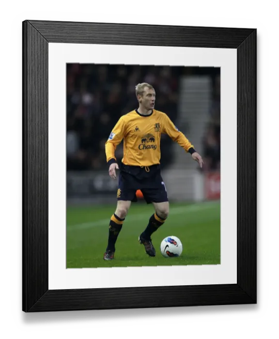 Framed Print : Tony Hibbert in Action: Everton vs Stoke City (01 May 2012, Britannia Stadium)