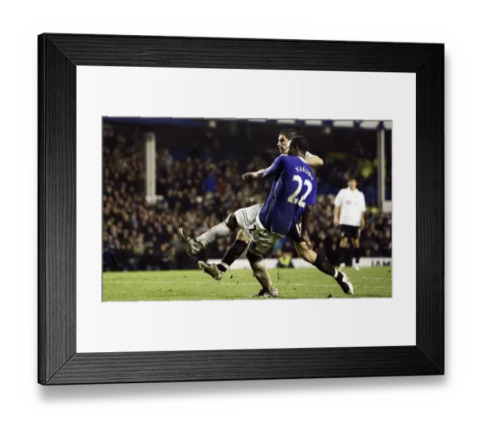 Framed Print : Yakubu's Hat-trick: Everton's Triumph Over Fulham in the Barclays Premier League (8 Dec 2007) Framed Print : Yakubu's Hat-trick: Everton's Triumph Over Fulham in the Barclays Premier League (8 Dec 2007)