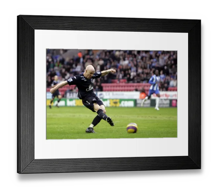 Framed Print : Football - Wigan Athletic v Everton Barclays Premier League - The JJB Stadium - 20 / 1 / 08 Evertons Andrew Johnson scores Framed Print : Football - Wigan Athletic v Everton Barclays Premier League - The JJB Stadium - 20 / 1 / 08 Evertons Andrew Johnson scores