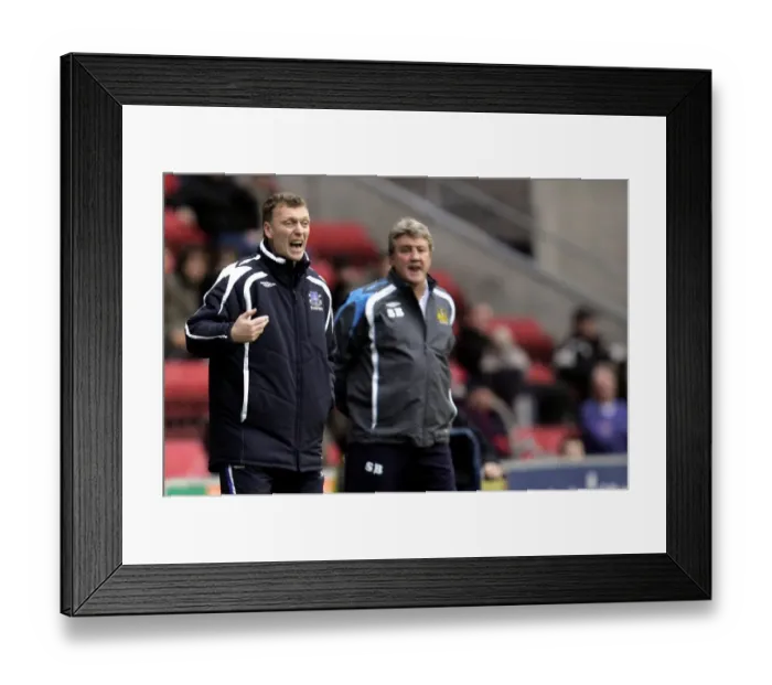 Framed Print : David Moyes vs Steve Bruce: Everton vs Wigan Athletic Clash in Premier League, 2008 Framed Print : David Moyes vs Steve Bruce: Everton vs Wigan Athletic Clash in Premier League, 2008
