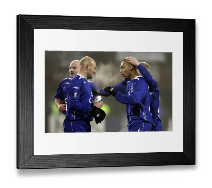 Framed Print : James Vaughan's Hat-Trick: Everton's Triumph Over AZ Alkmaar in UEFA Cup Framed Print : James Vaughan's Hat-Trick: Everton's Triumph Over AZ Alkmaar in UEFA Cup