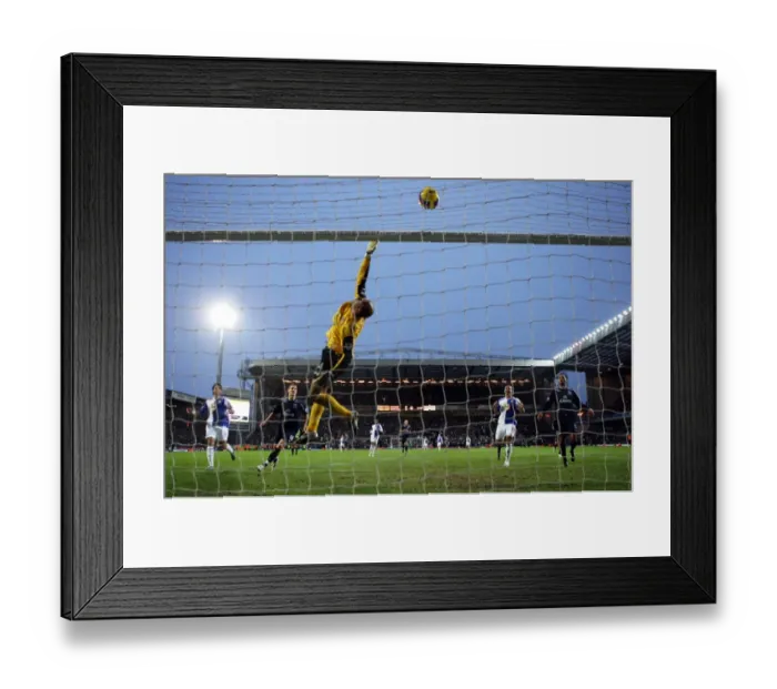 Framed Print : Tim Howard's Spectacular Save: Everton vs. Blackburn Rovers, Barclays Premier League, Ewood Park