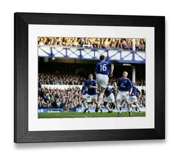 Framed Print : Phil Jagielka's Debut Goal: Everton vs. Reading, Barclays Premier League, Goodison Park, September 2008 Framed Print : Phil Jagielka's Debut Goal: Everton vs. Reading, Barclays Premier League, Goodison Park, September 2008