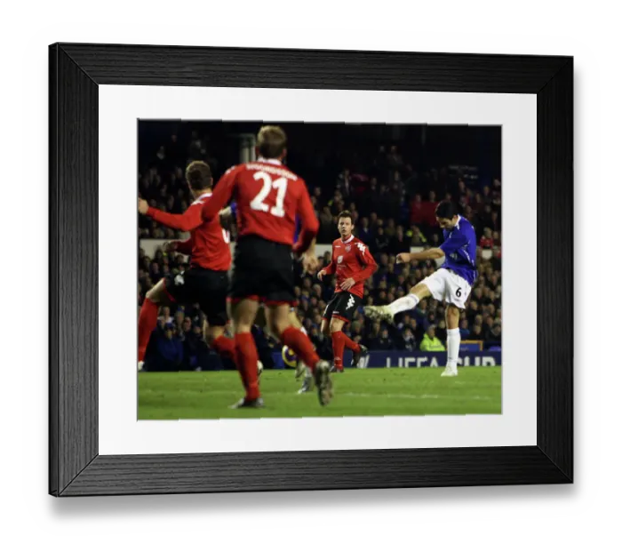 Framed Print : Mikel Arteta's Fourth Goal: Everton's UEFA Cup Victory over SK Brann Bergen (21 / 2 / 08) Framed Print : Mikel Arteta's Fourth Goal: Everton's UEFA Cup Victory over SK Brann Bergen (21 / 2 / 08)
