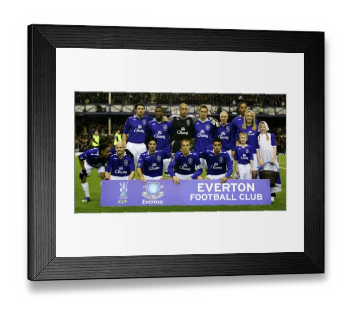 Framed Print : Intense Everton FC Line-up at Goodison Park: UEFA Cup Showdown Against SK Brann Bergen Framed Print : Intense Everton FC Line-up at Goodison Park: UEFA Cup Showdown Against SK Brann Bergen